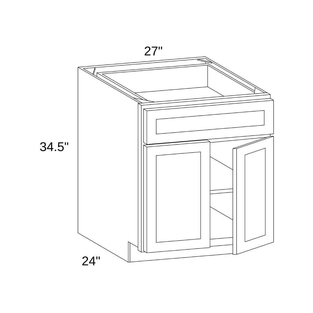 B27 - Base Single Drawer Double Doors
