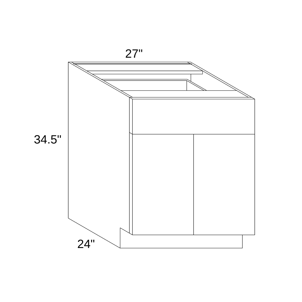 B27 - Base Single Drawer Double Doors
