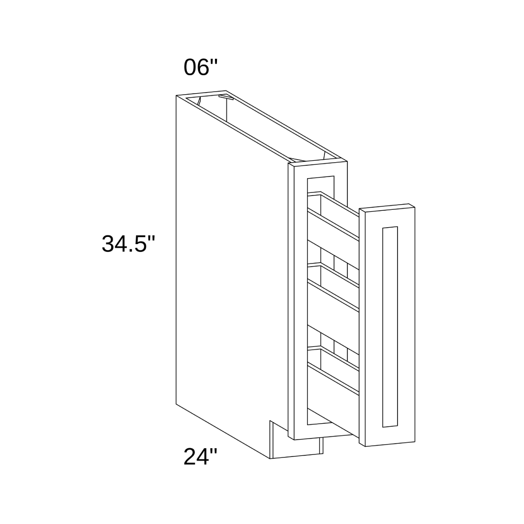 BLBC06 - LITER BOTTLE BASE CABINET