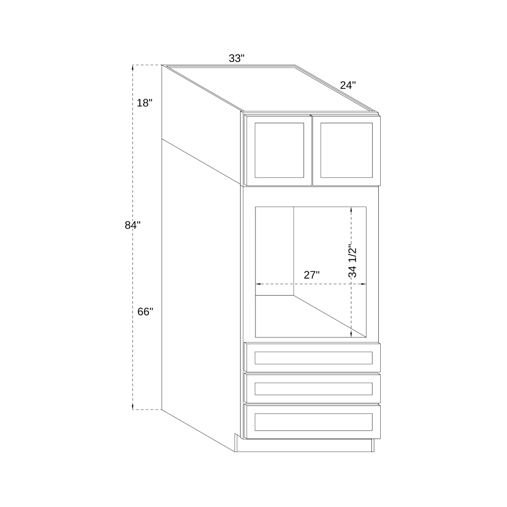 OC3384 - DOUBLE OVEN CABINET