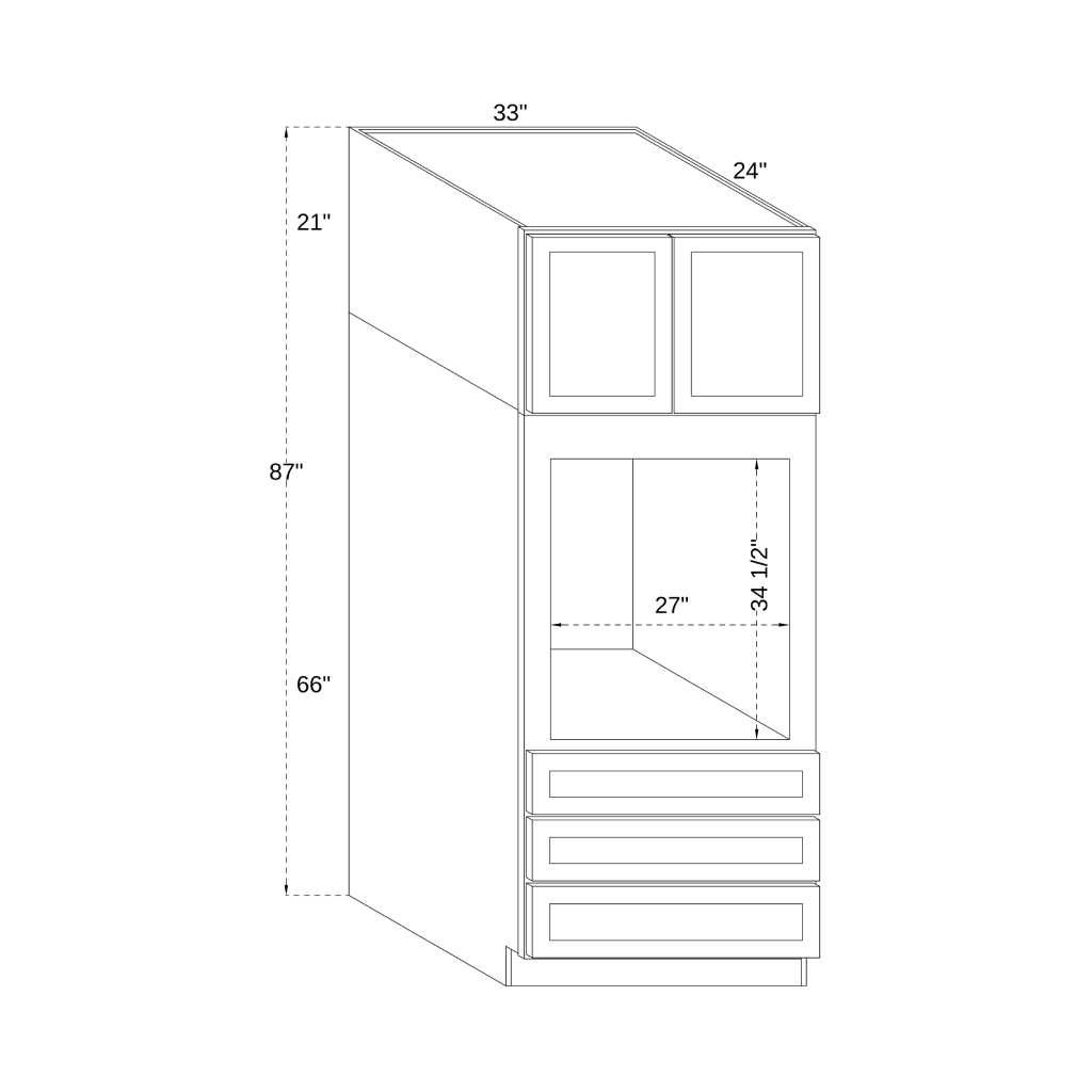 OC3387 - DOUBLE OVEN CABINET