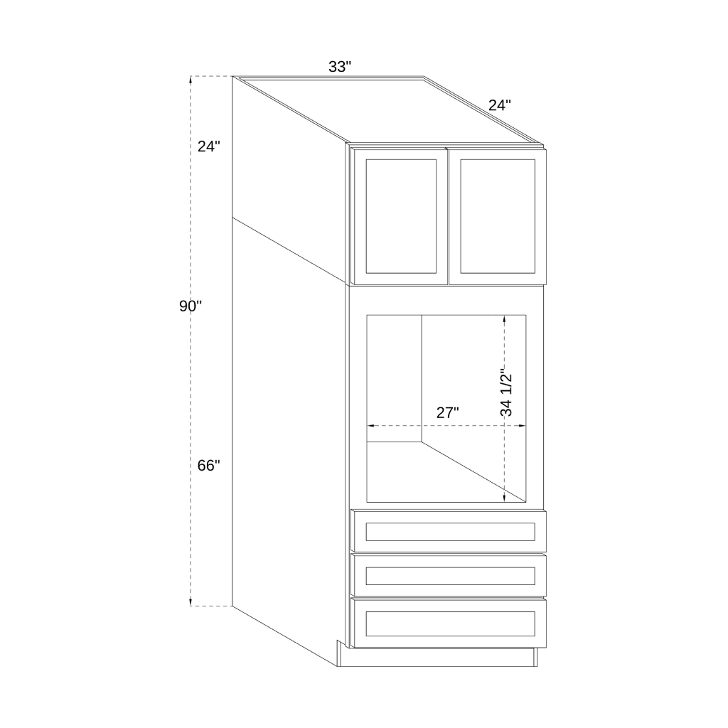 OC3390 - DOUBLE OVEN CABINET