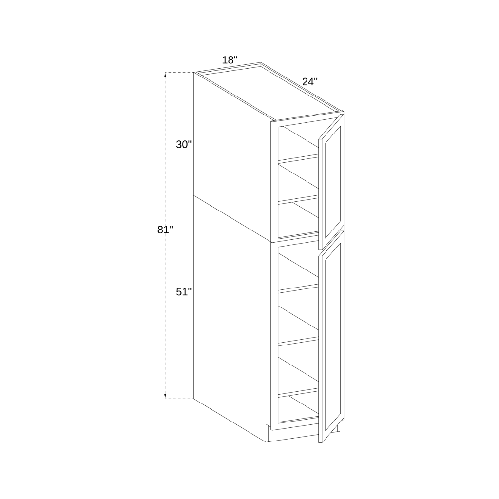PC1881 - UTILITY PANTRY CABINET