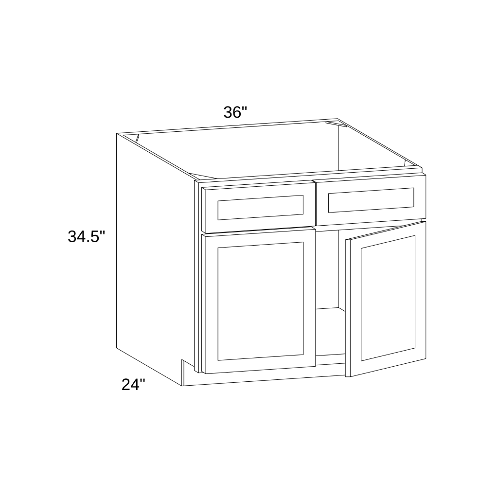 SB36 - BASE SINK CABINET