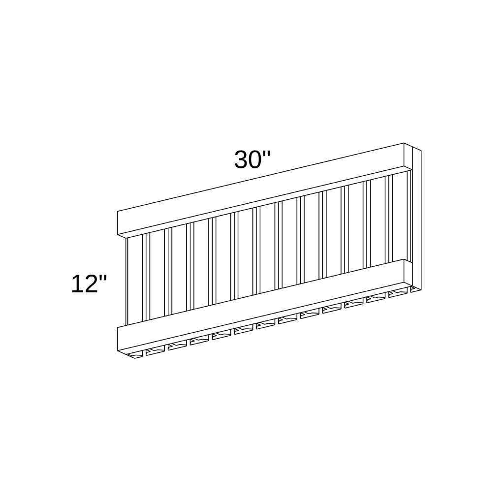 WWGH30 - WALL WINE GLASS HOLDER