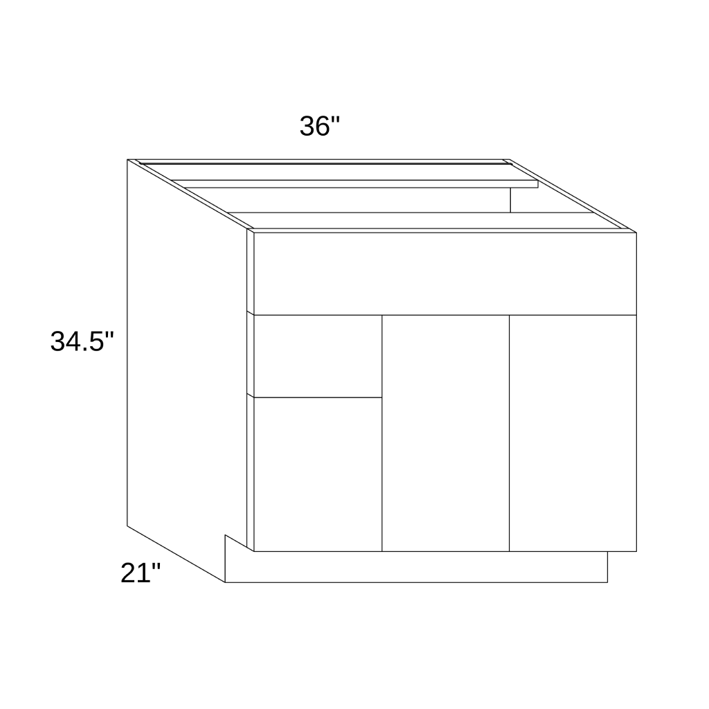 VC3621L - VANITY CABINET