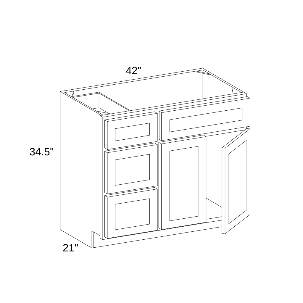VSD4221L - VANITY CABINET