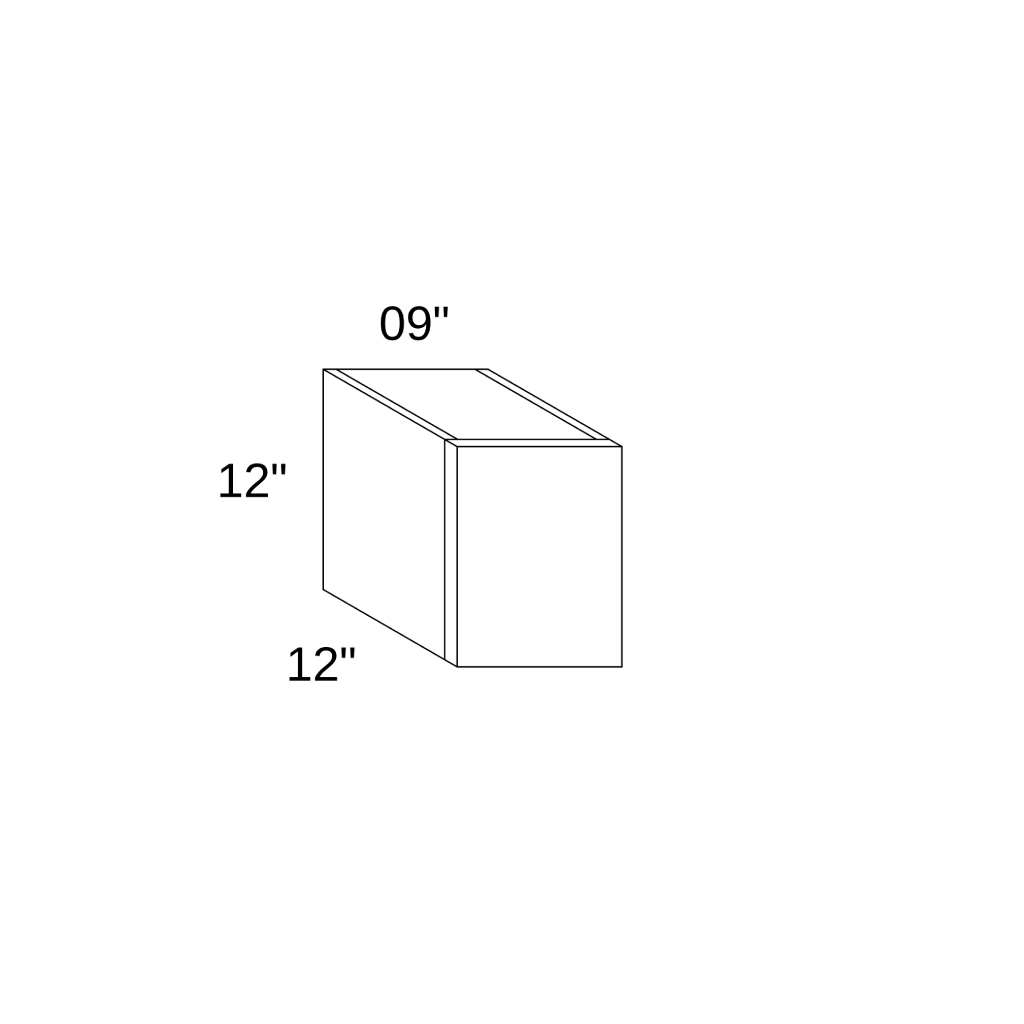 W0912 - WALL SINGLE DOOR CABINET