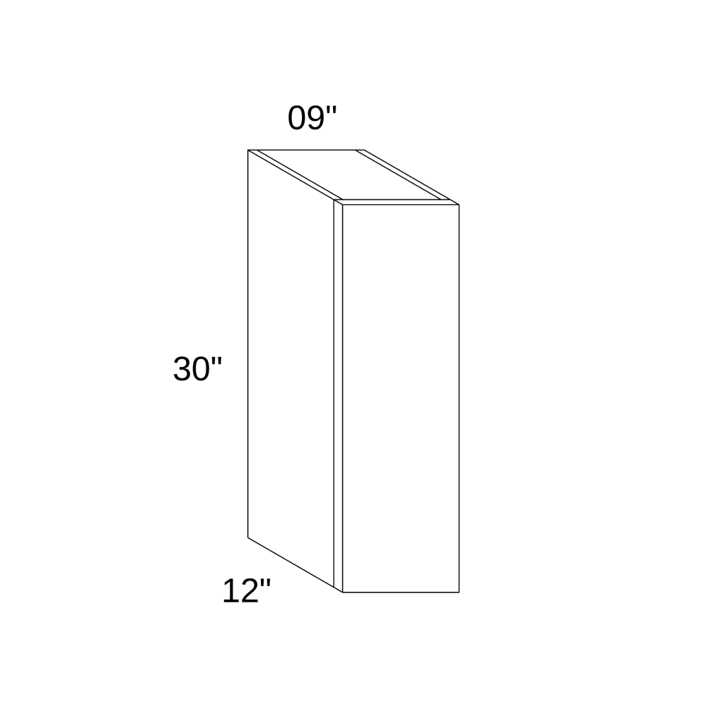 W0930 - WALL SINGLE DOOR CABINET