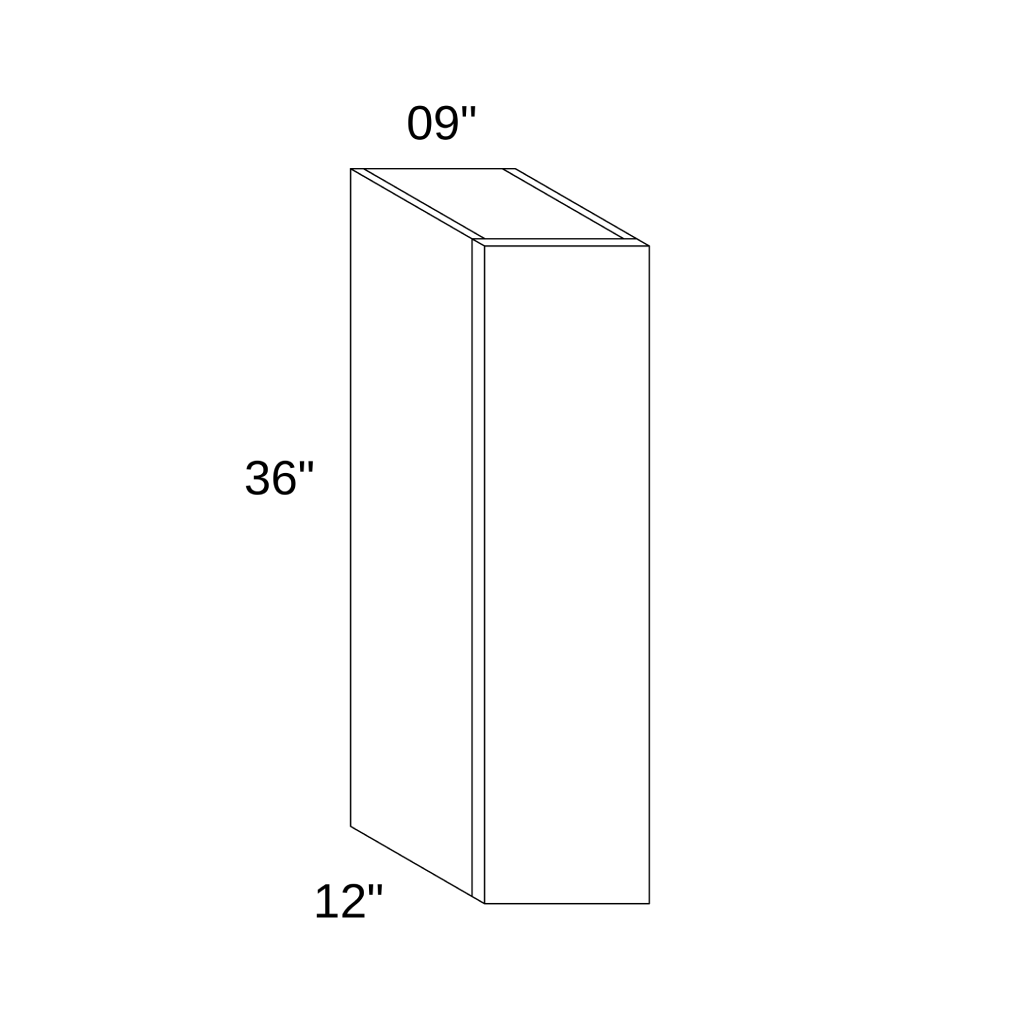 W0936 - WALL SINGLE DOOR CABINET
