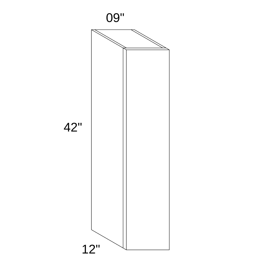 W0942 - WALL SINGLE DOOR CABINET