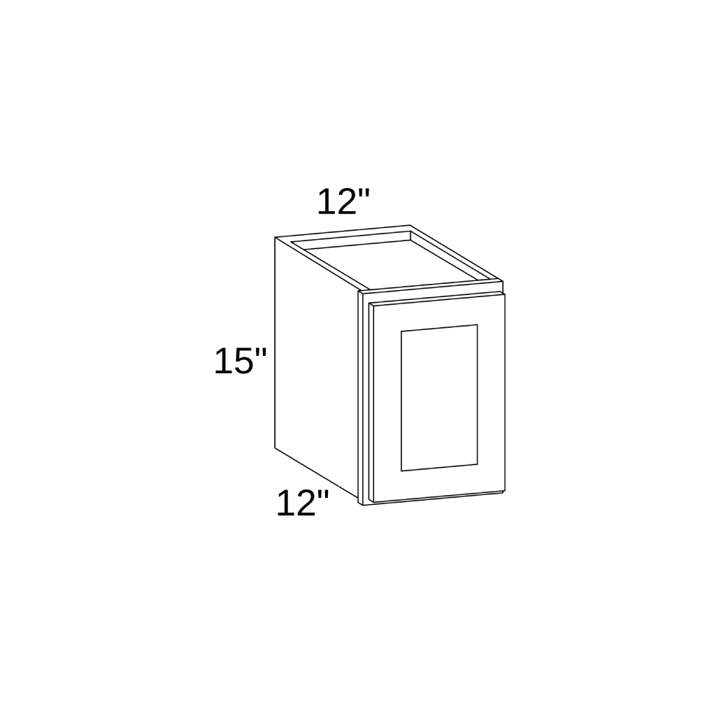 W1215 - WALL SINGLE DOOR CABINET