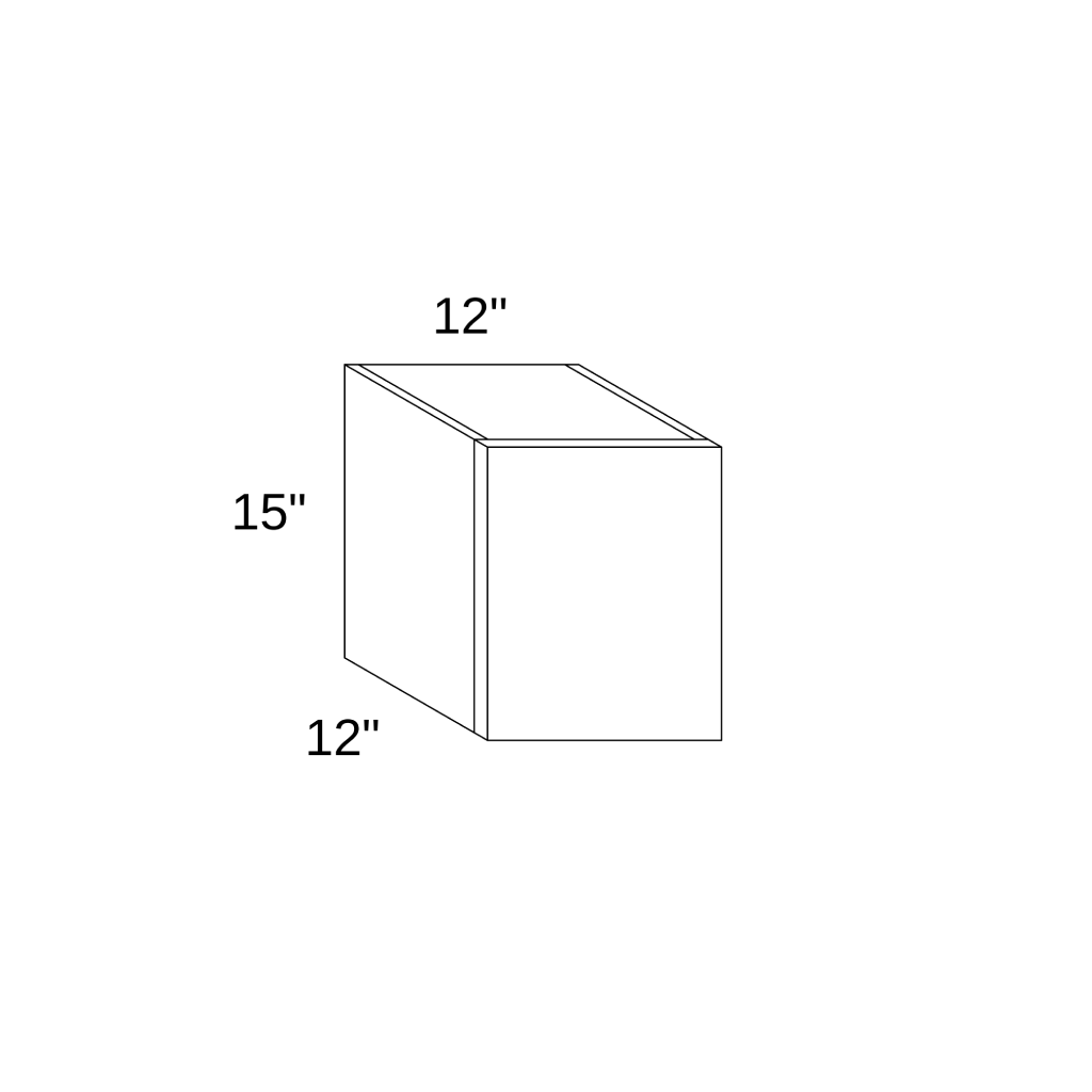 W1215 - WALL SINGLE DOOR CABINET