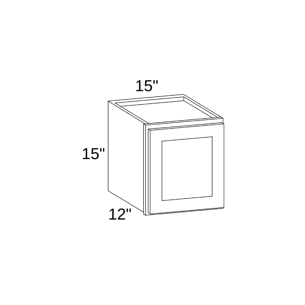 W1515 - WALL SINGLE DOOR CABINET