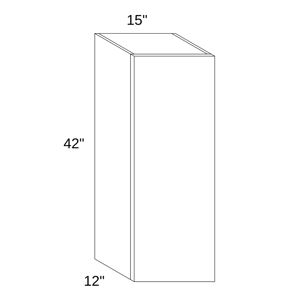 W1542 - WALL SINGLE DOOR CABINET