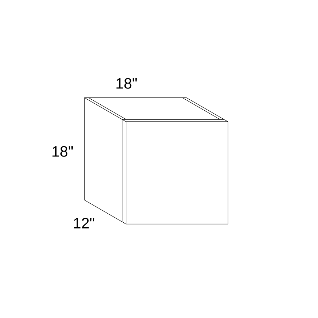 W1818 - WALL SINGLE DOOR CABINET