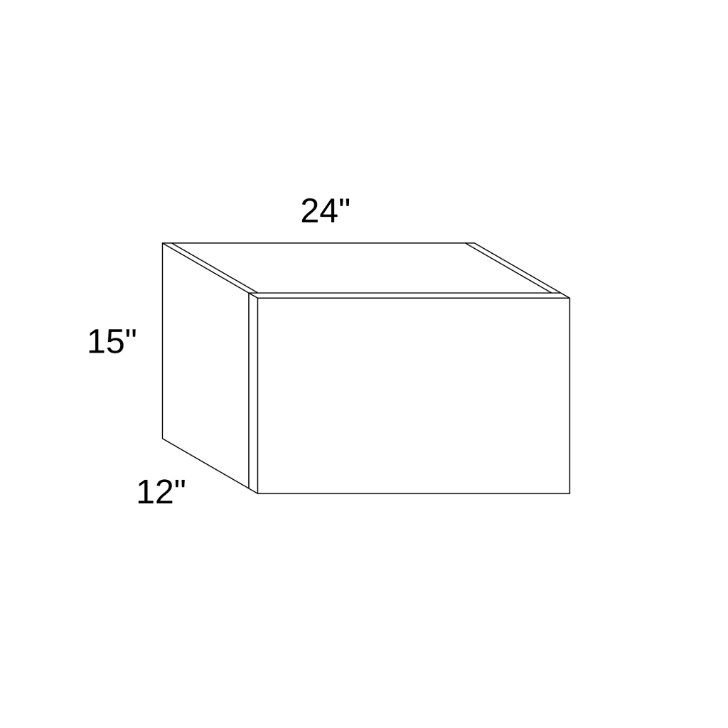 W2415S - WALL SINGLE DOORS CABINET