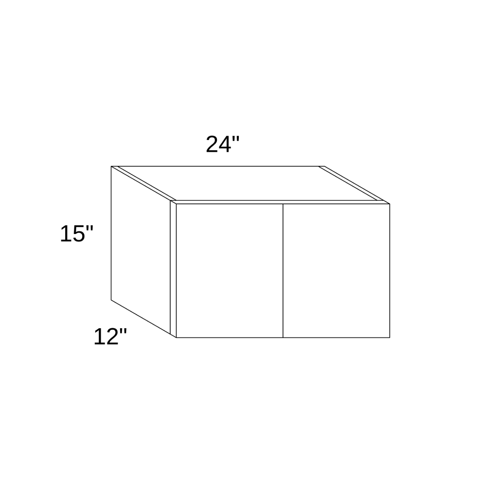 W2415 - WALL DOUBLE DOORS CABINET