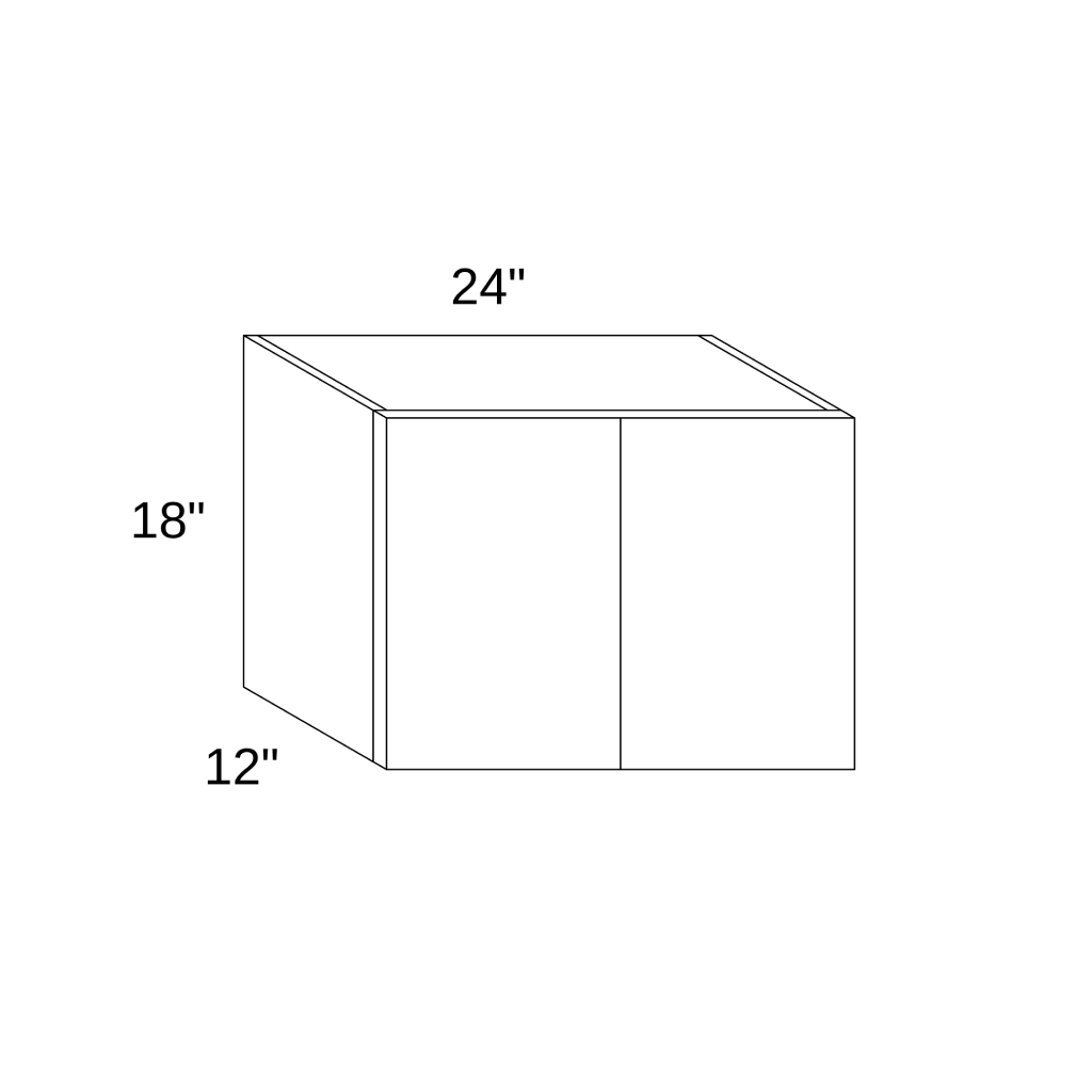 W2418 - WALL DOUBLE DOORS CABINET