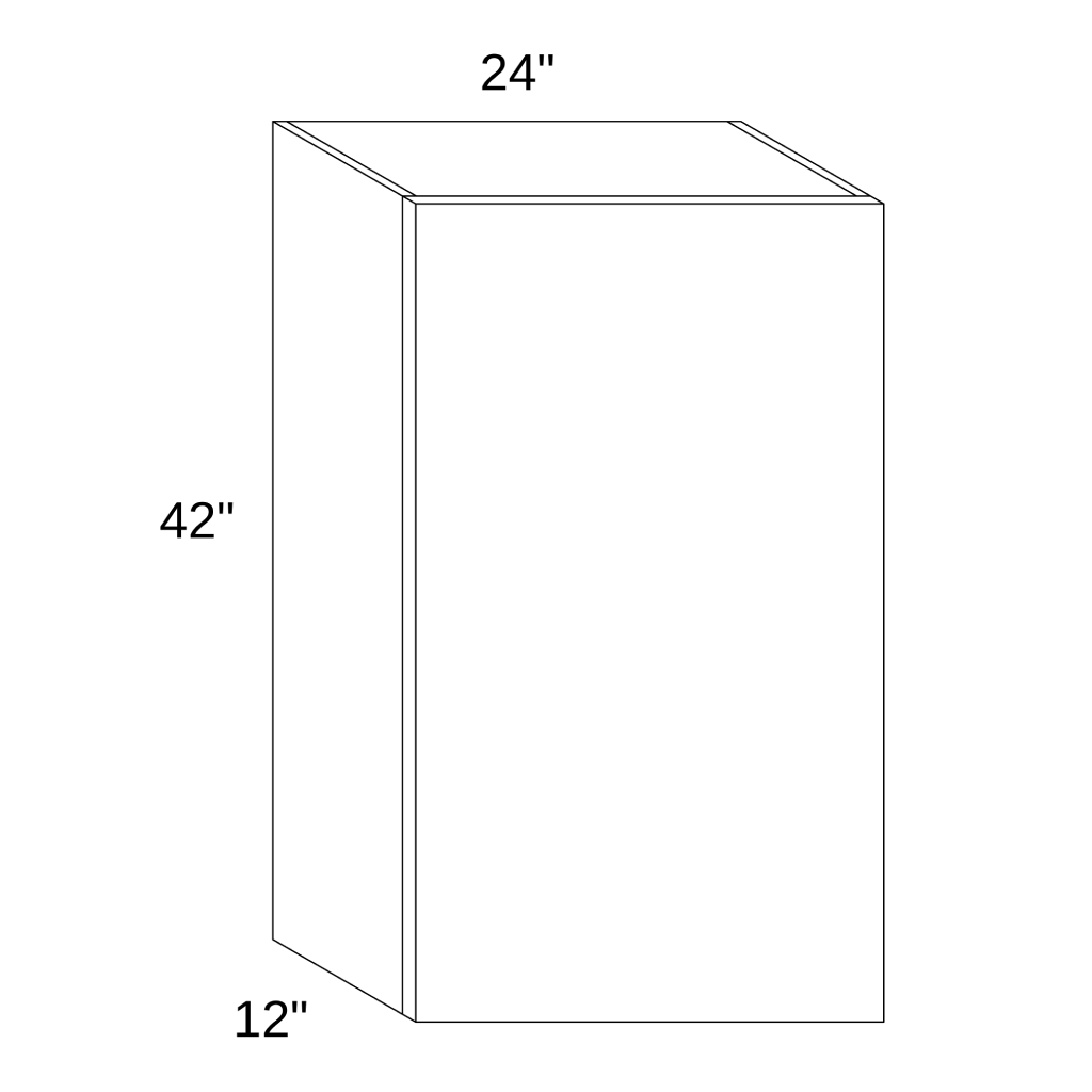 W2442S - WALL SINGLE DOOR CABINET