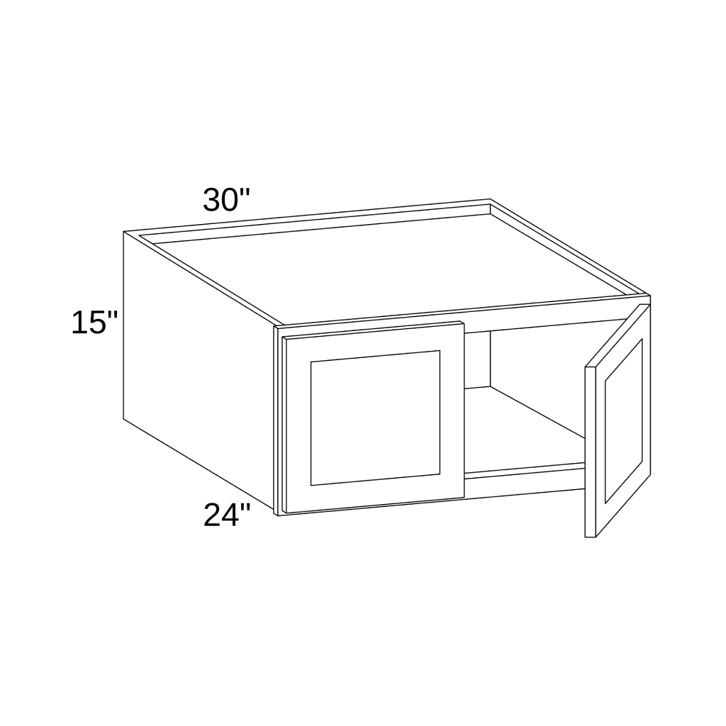 W301524 - WALL DOUBLE DOORS CABINET