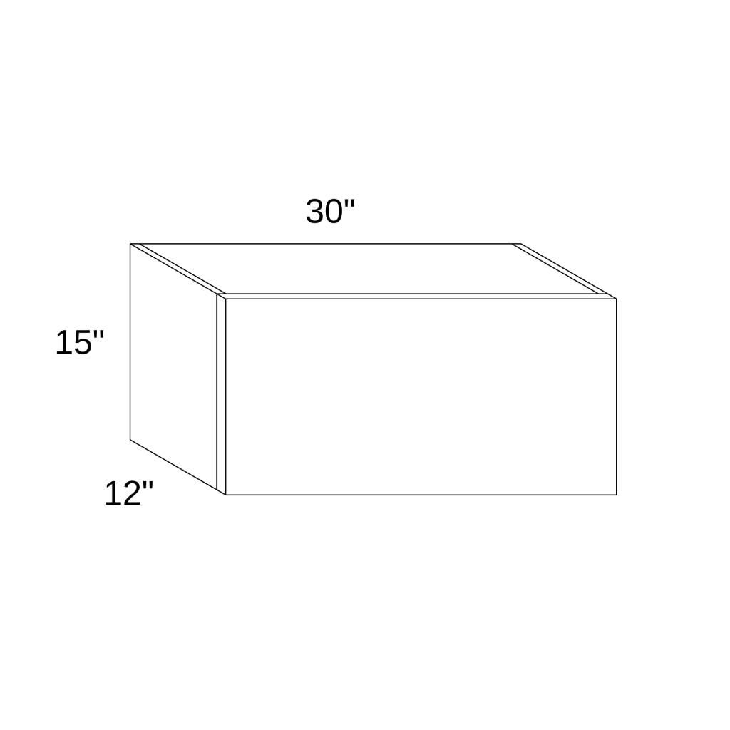 W3015L - WALL LIFT DOOR CABINET