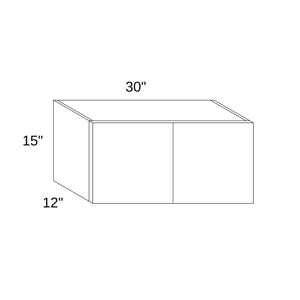 W3015 - WALL DOUBLE DOORS CABINET