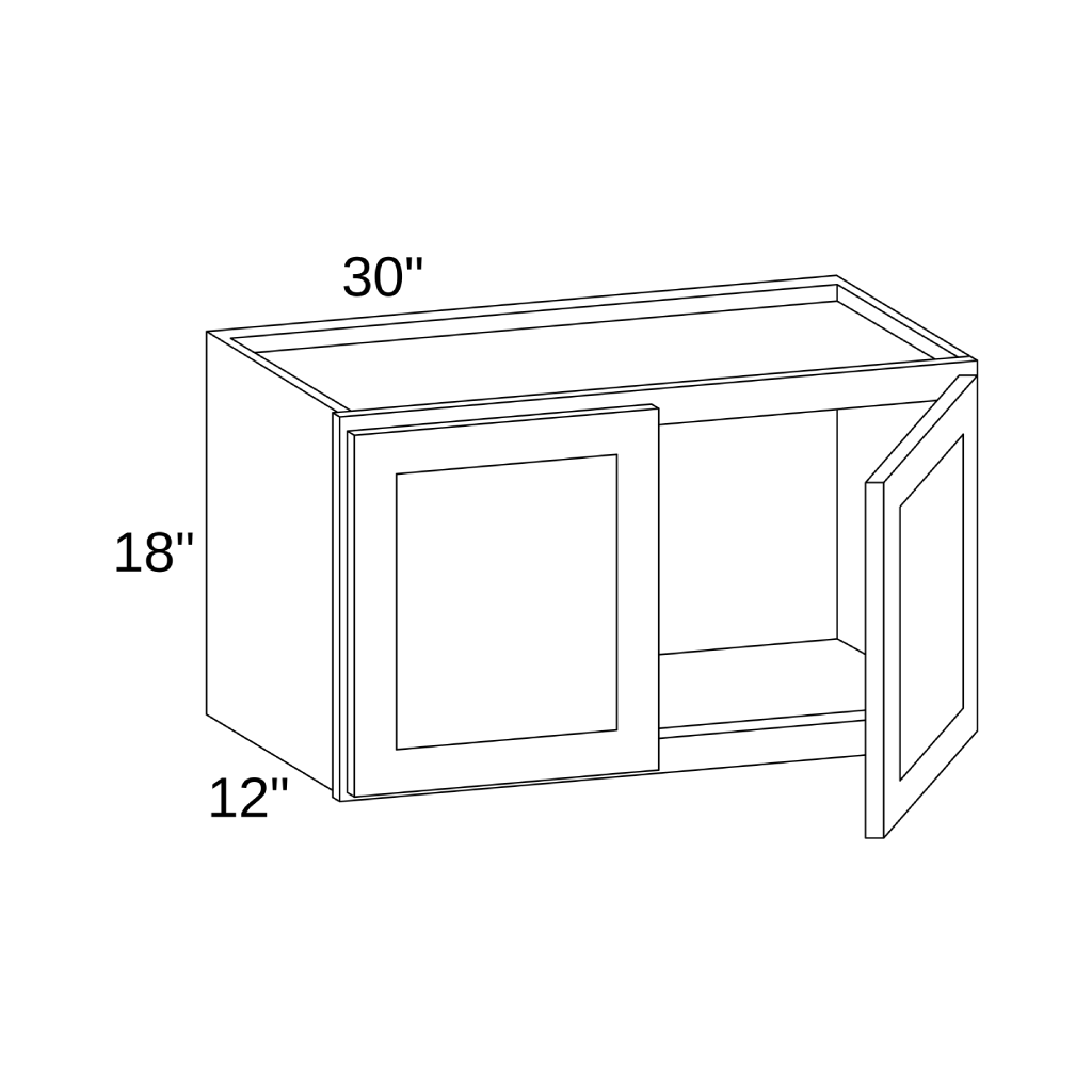 W3018 - WALL DOUBLE DOORS CABINET