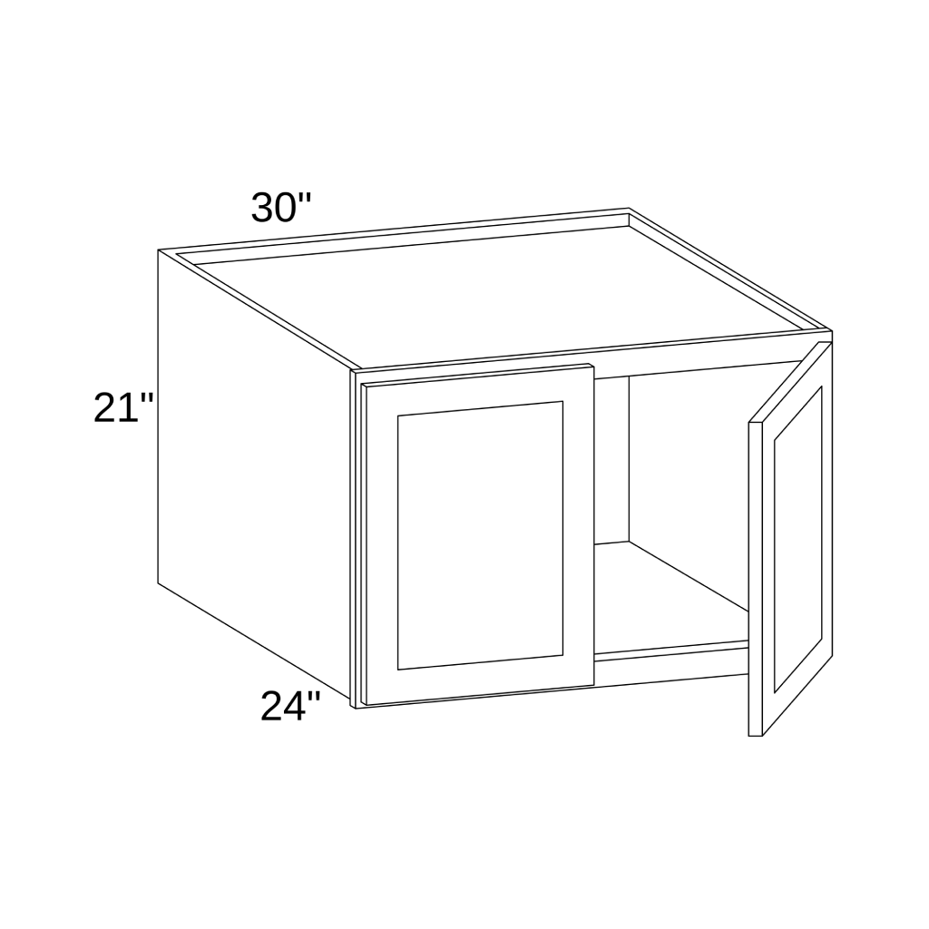 W302124 - WALL DOUBLE DOORS CABINET