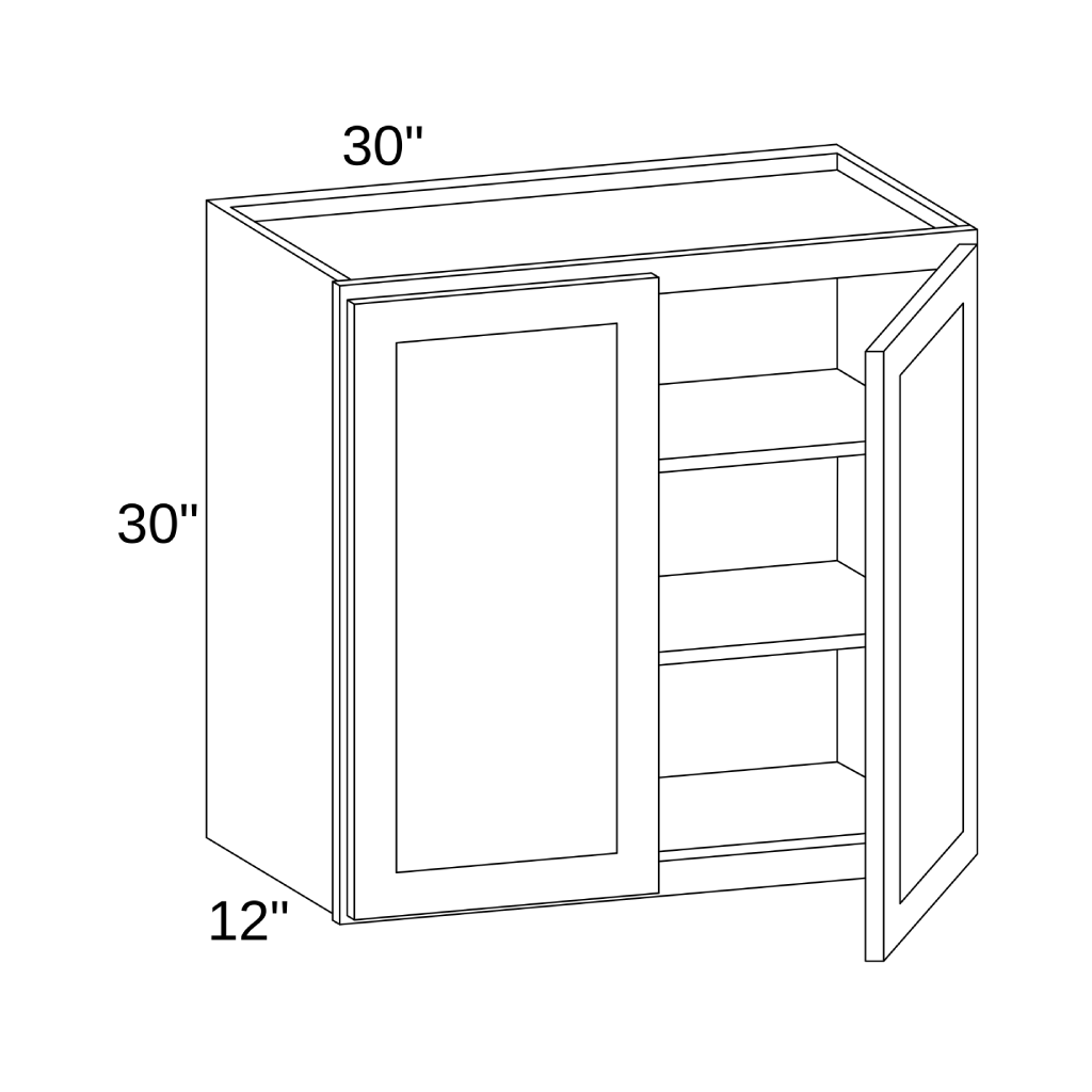 W3030 - WALL SINGLE DOOR CABINET