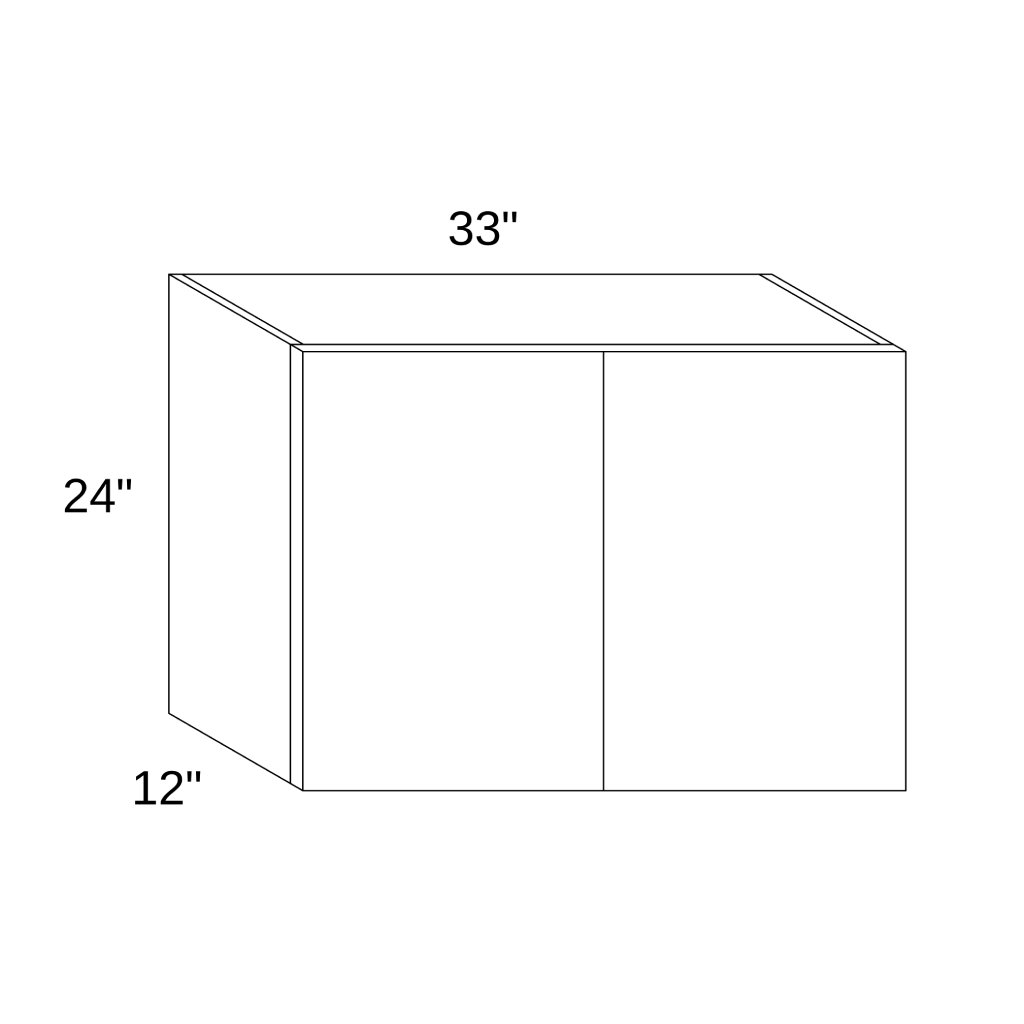 W3324 - WALL DOUBLE DOORS CABINET