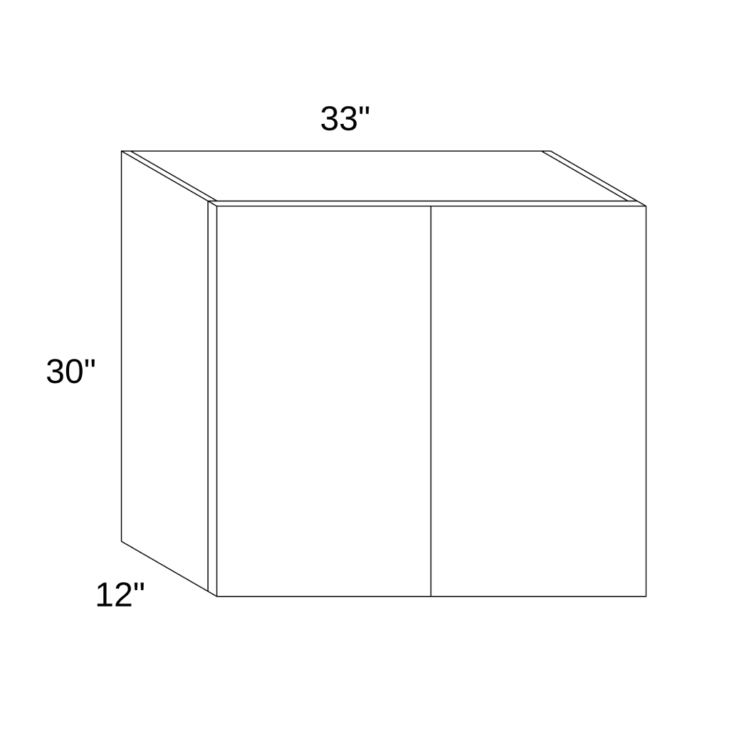 W3330 - WALL DOUBLE DOORS CABINET