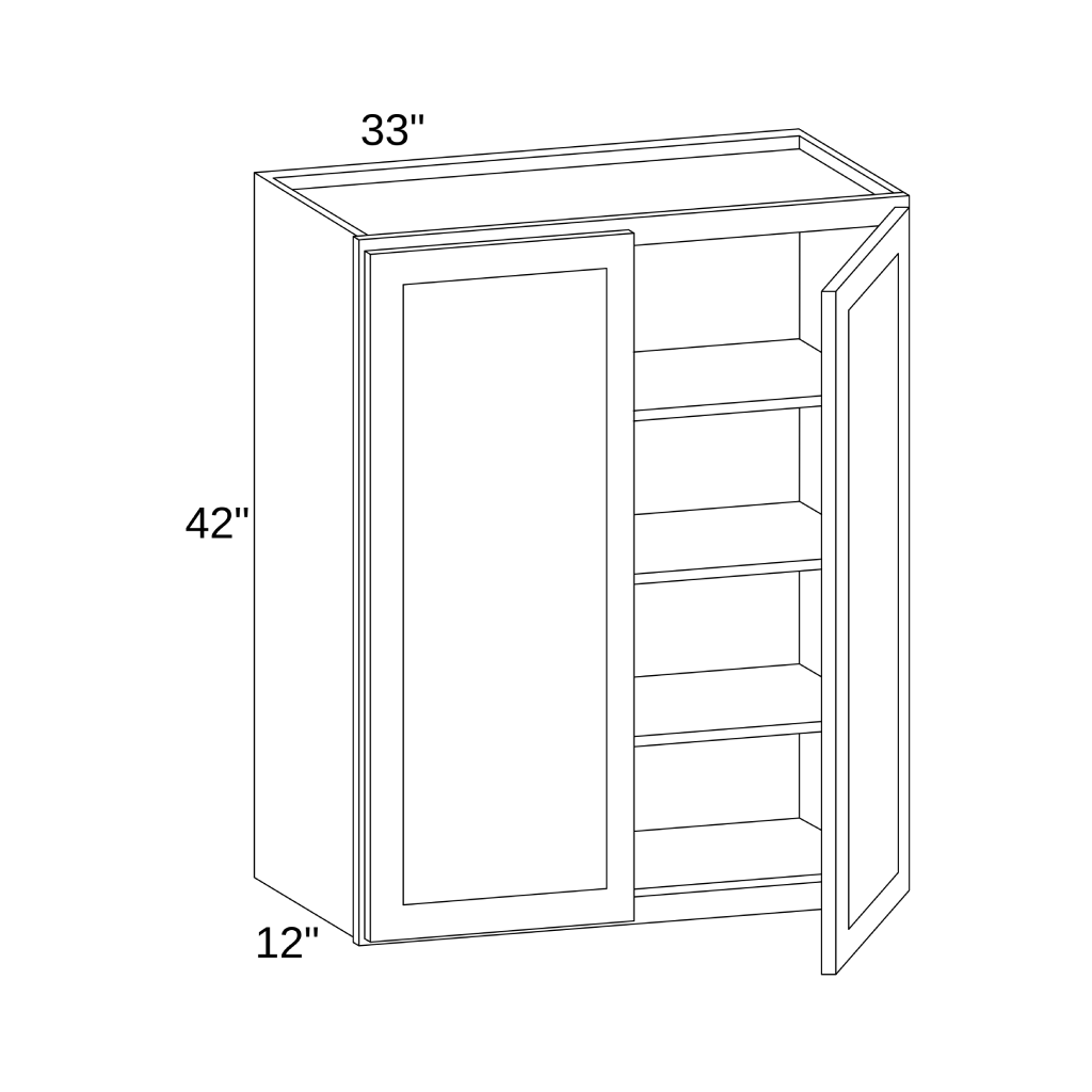 W3342 - WALL DOUBLE DOORS CABINET