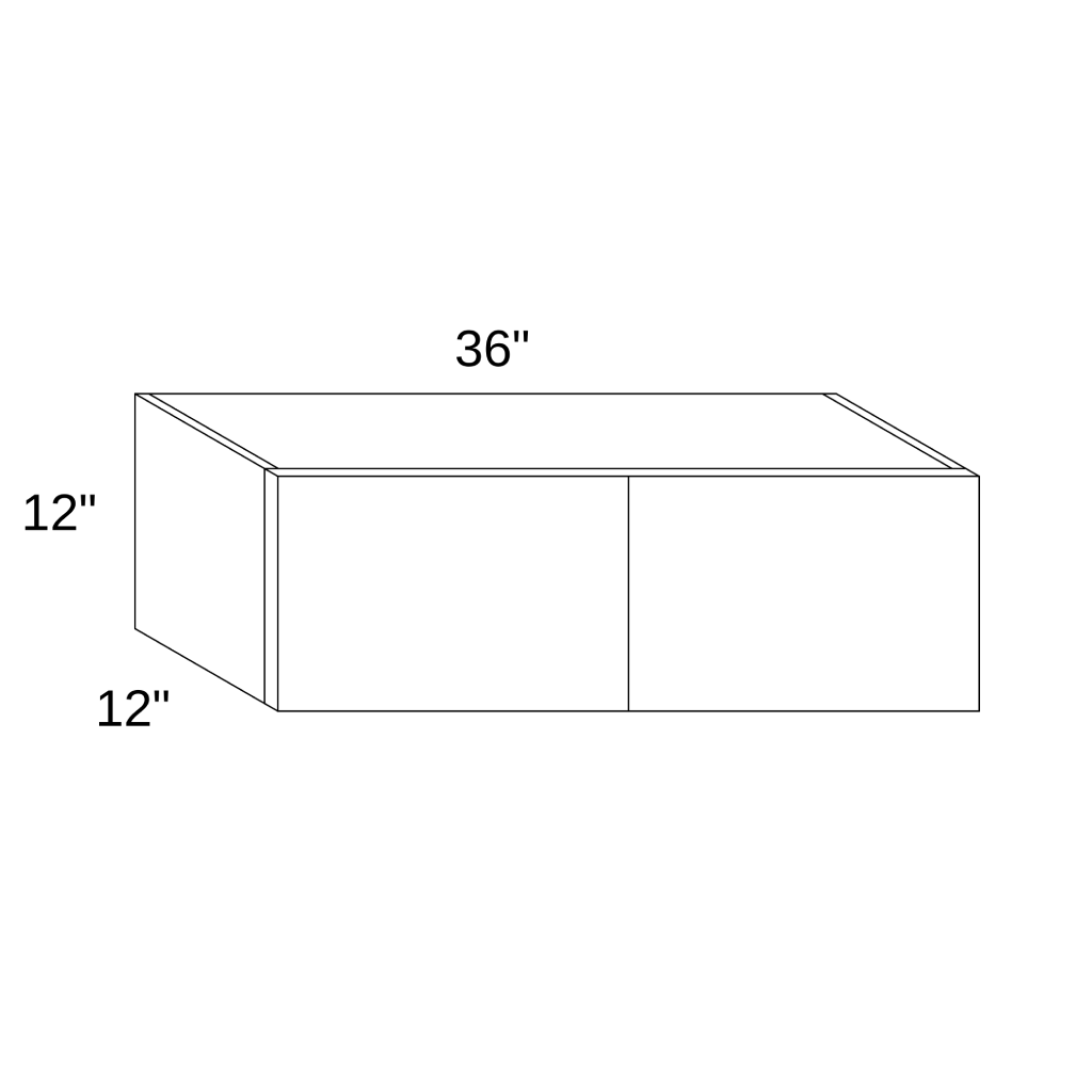 W3612 - WALL DOUBLE DOORS CABINET