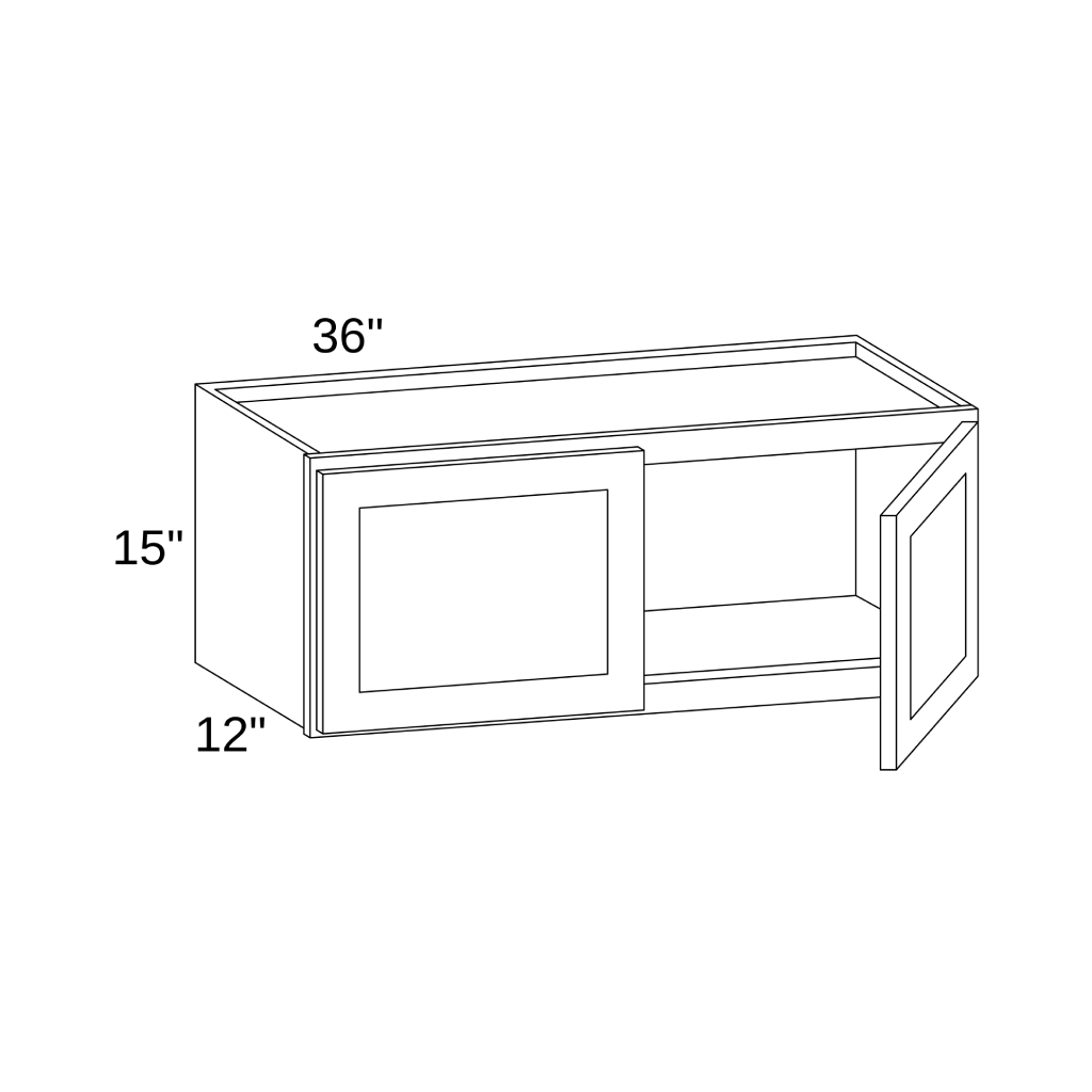 W3615 - WALL DOUBLE DOORS CABINET