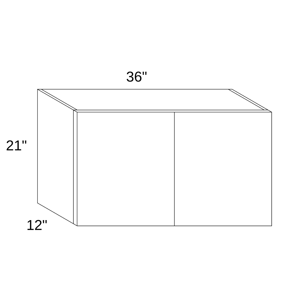 W3621 - WALL DOUBLE DOORS CABINET