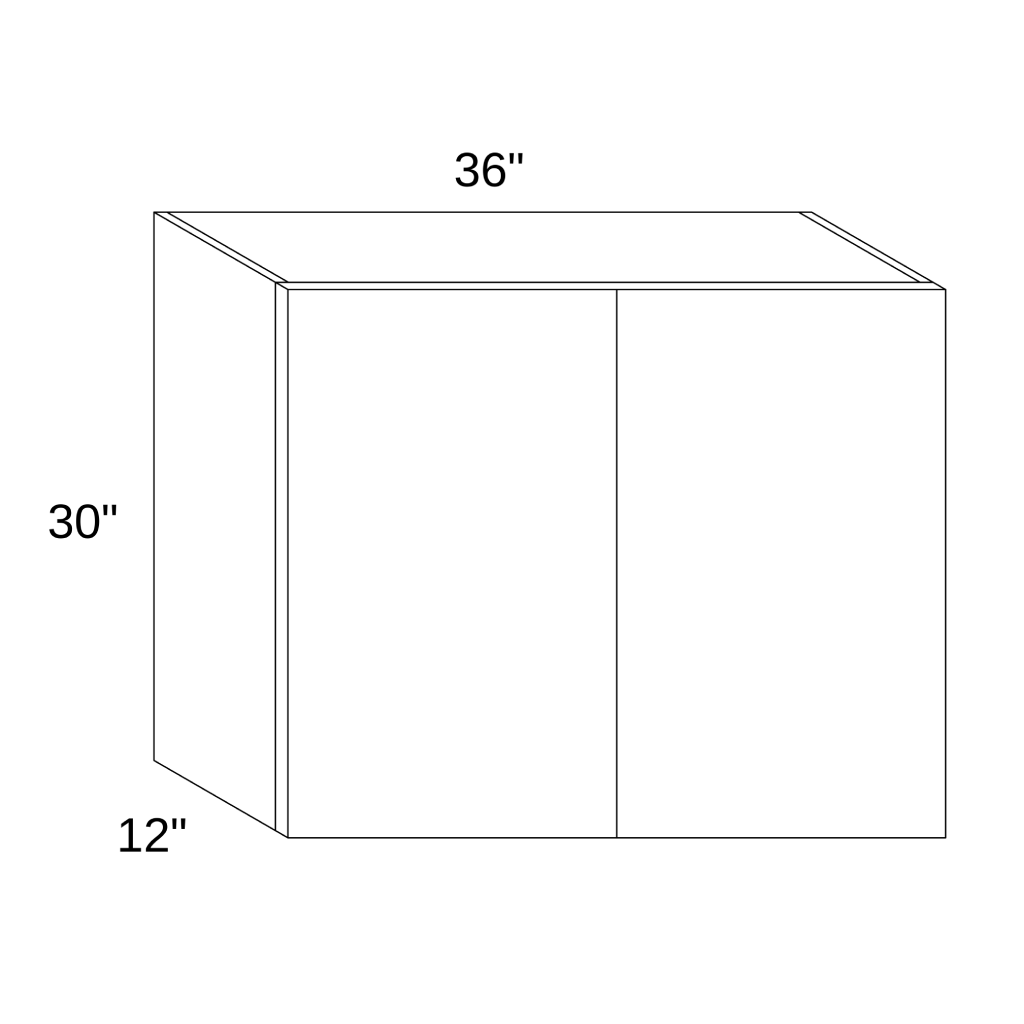 W3630 - WALL DOUBLE DOORS CABINET