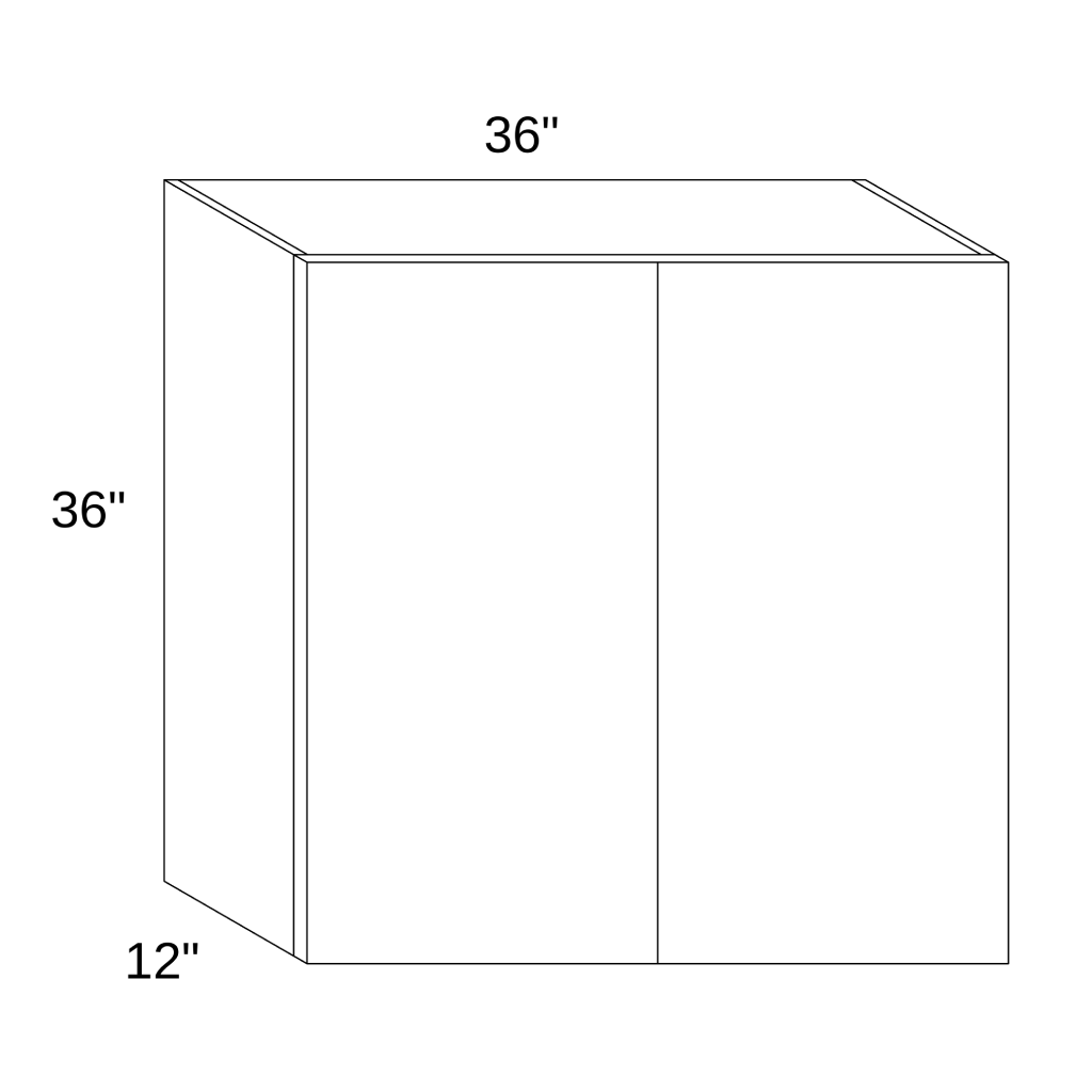 W3636 - WALL DOUBLE DOORS CABINET