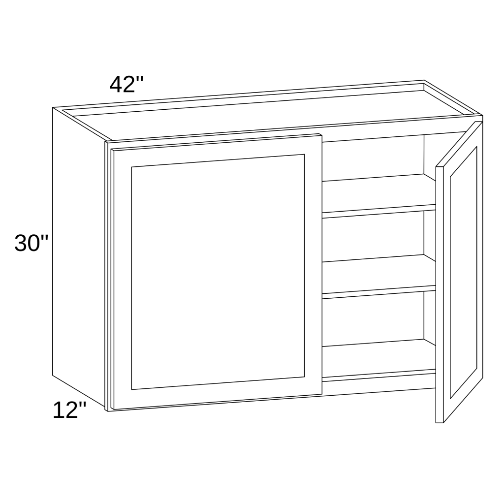 W4230 - WALL SINGLE DOOR CABINET