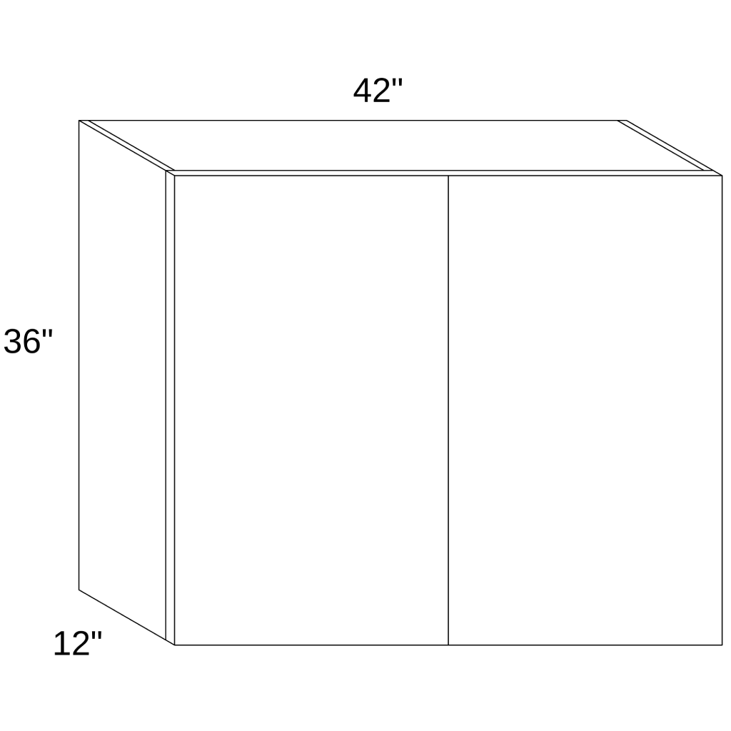 W4236 - WALL DOUBLE DOORS CABINET
