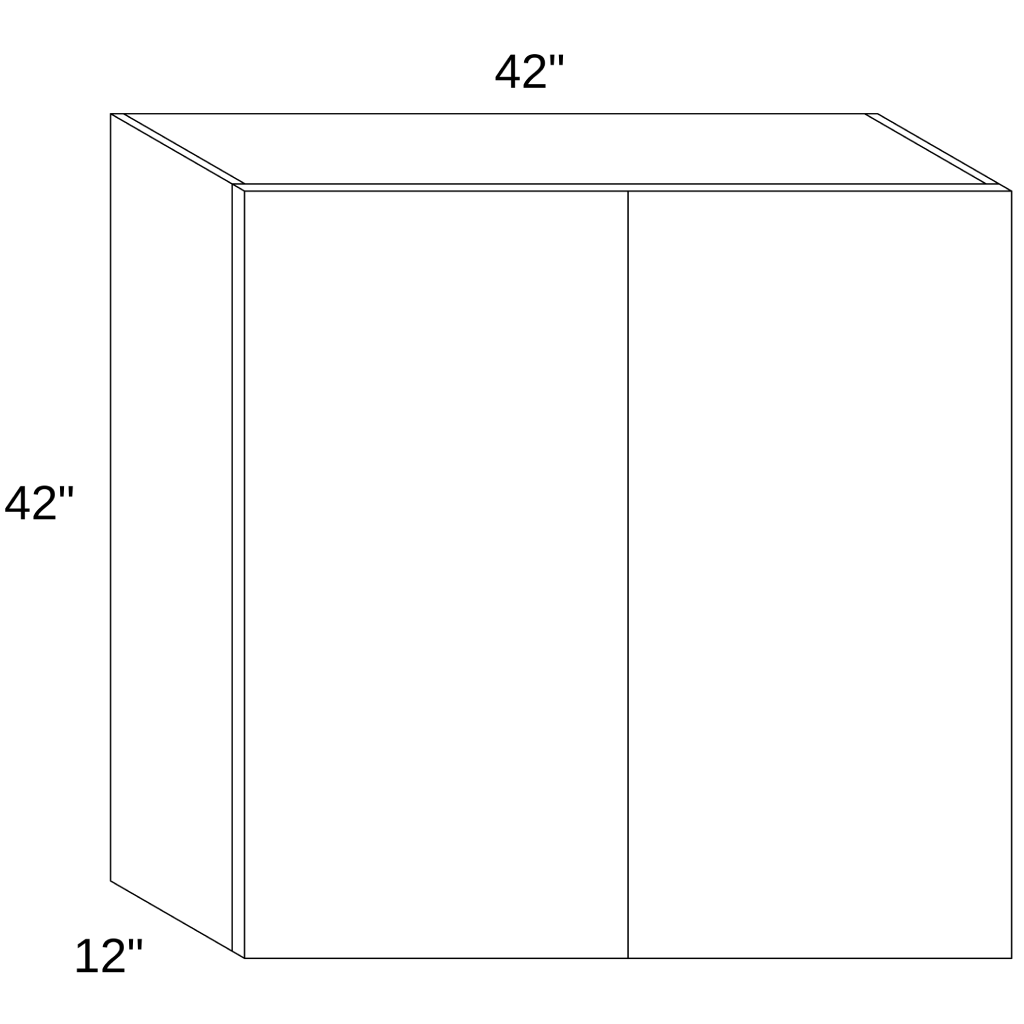W4242 - WALL DOUBLE DOORS CABINET (Copy)