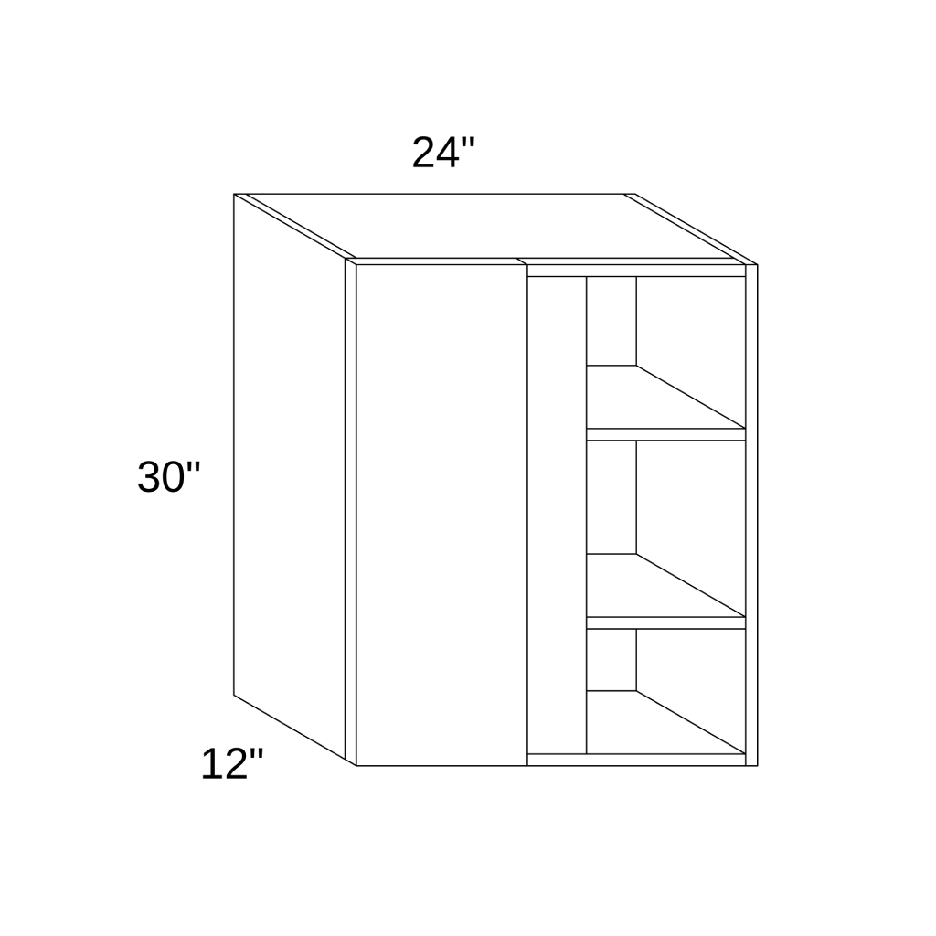 WBC2430 - WALL BLIND CORNER CABINET