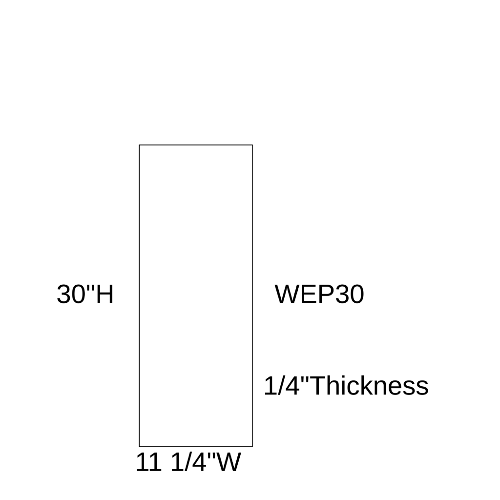 WEP30- Wall End Panels 30"H