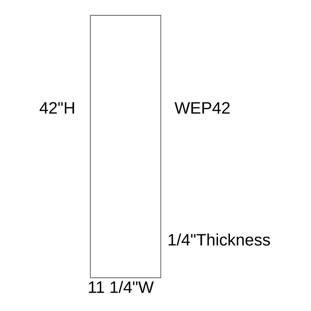 WEP42- Wall End Panels 42"H