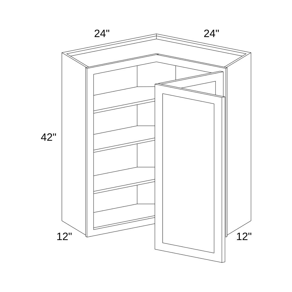 WER2442 - Wall Easy Reach Cabinets