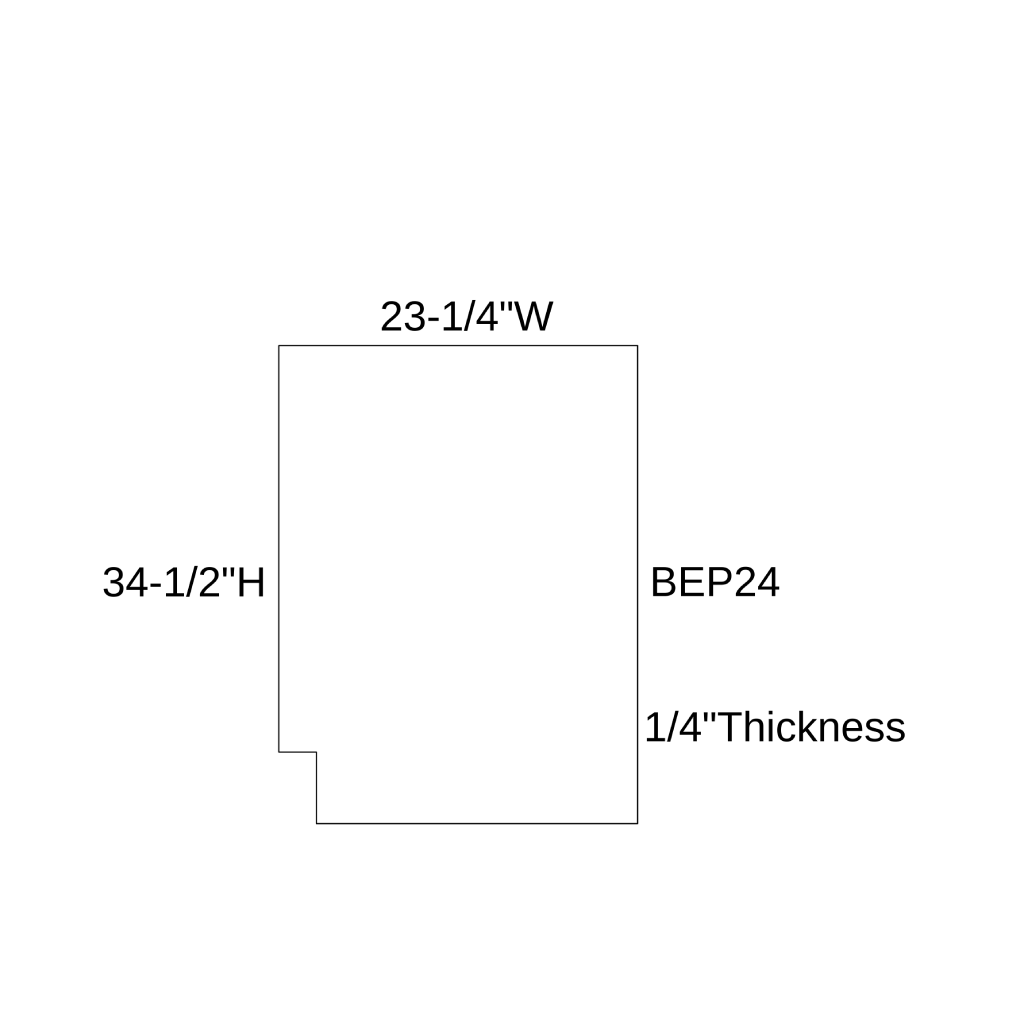 BEP24- Base End Panels 24"D