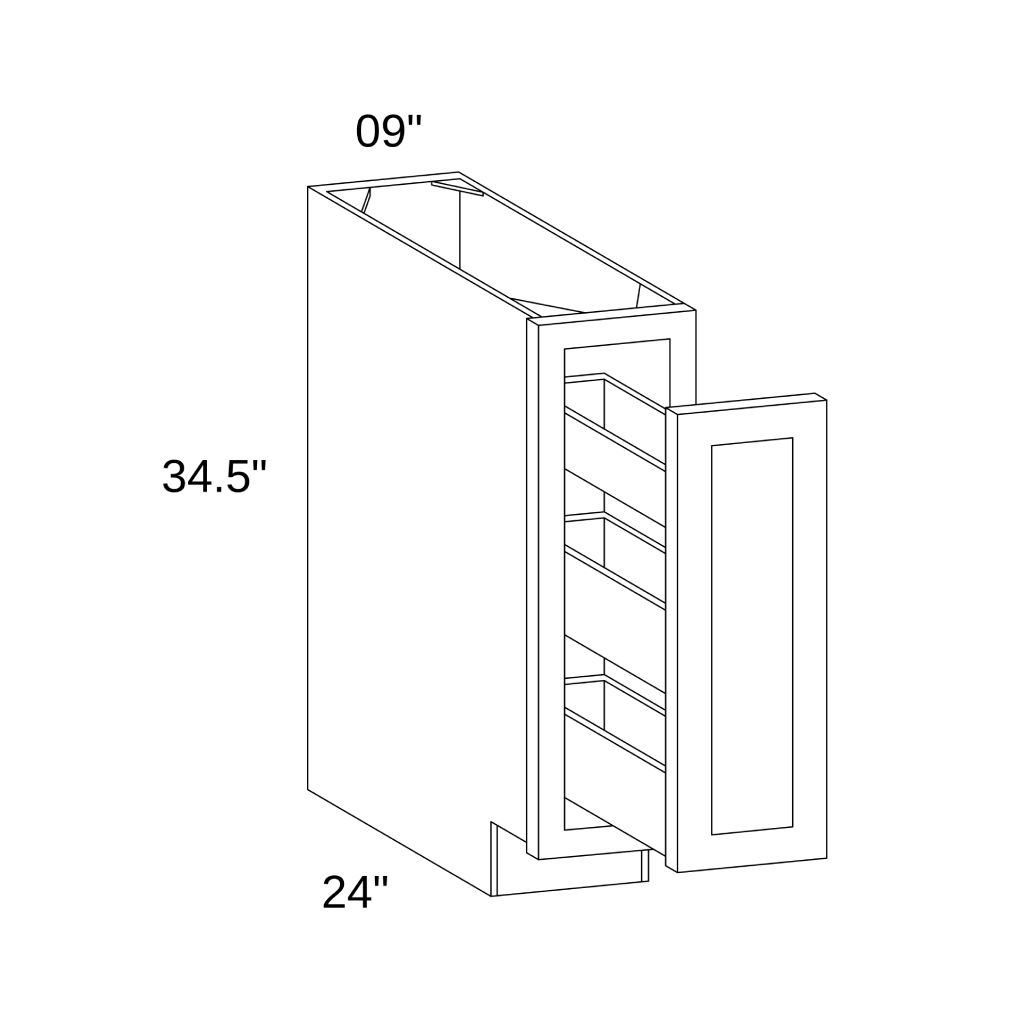 BLBC09 - LITER BOTTLE BASE CABINET