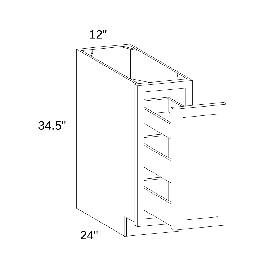 BLBC12 - LITER BOTTLE BASE CABINET