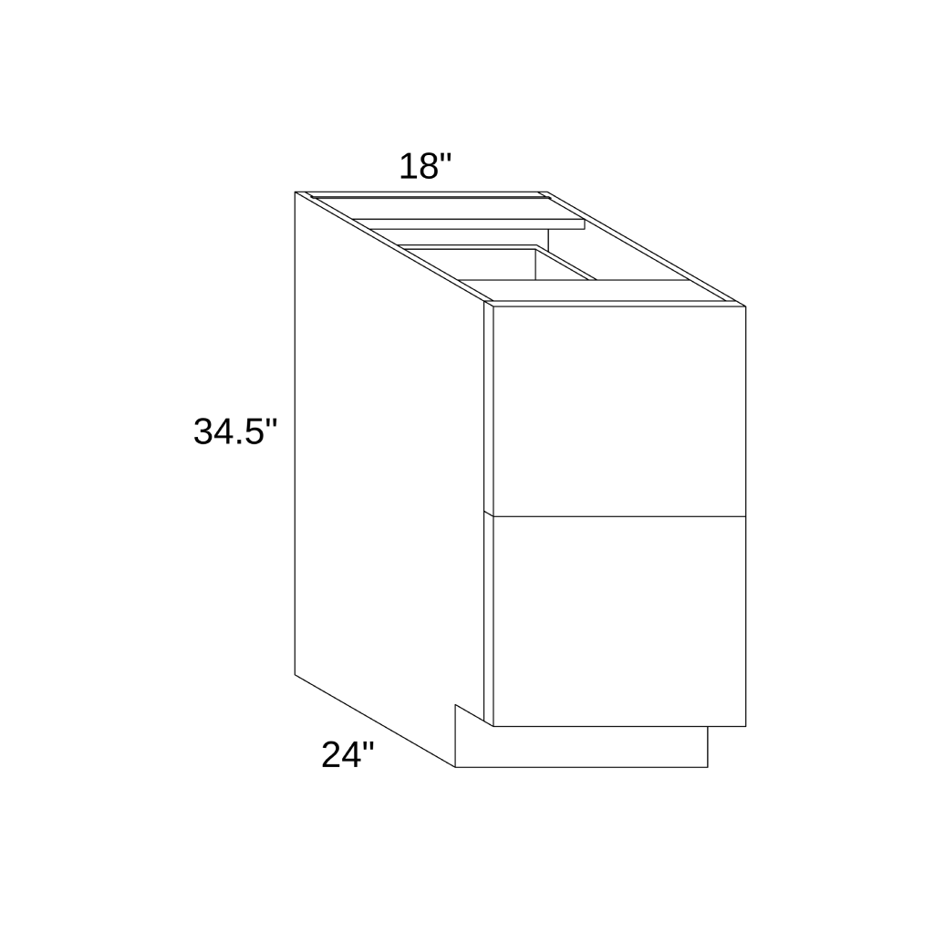 DB18-2 Base Two Drawers