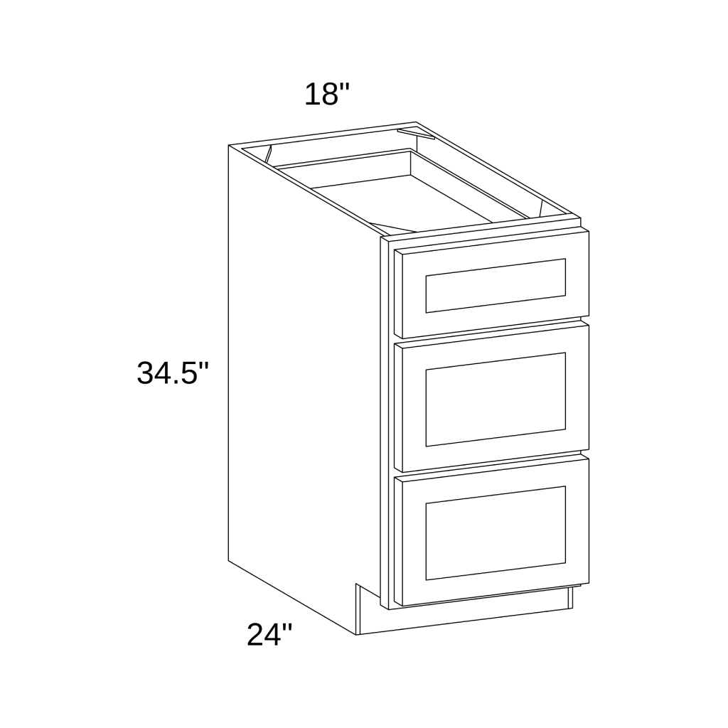 DB18 - Base Three Drawers